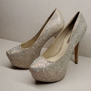 STEVE MADDEN Deevaa glittered pumps (sz 8.5B)